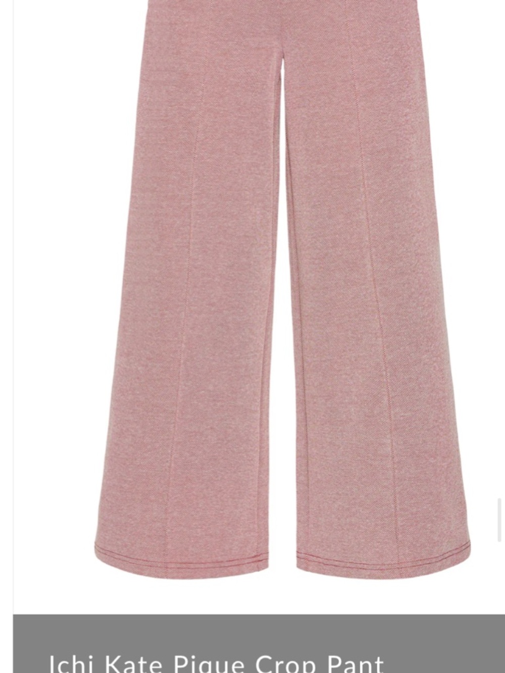 Ichi Kate Pique Crop Pant in Dusty Rose BNWOT retail $69